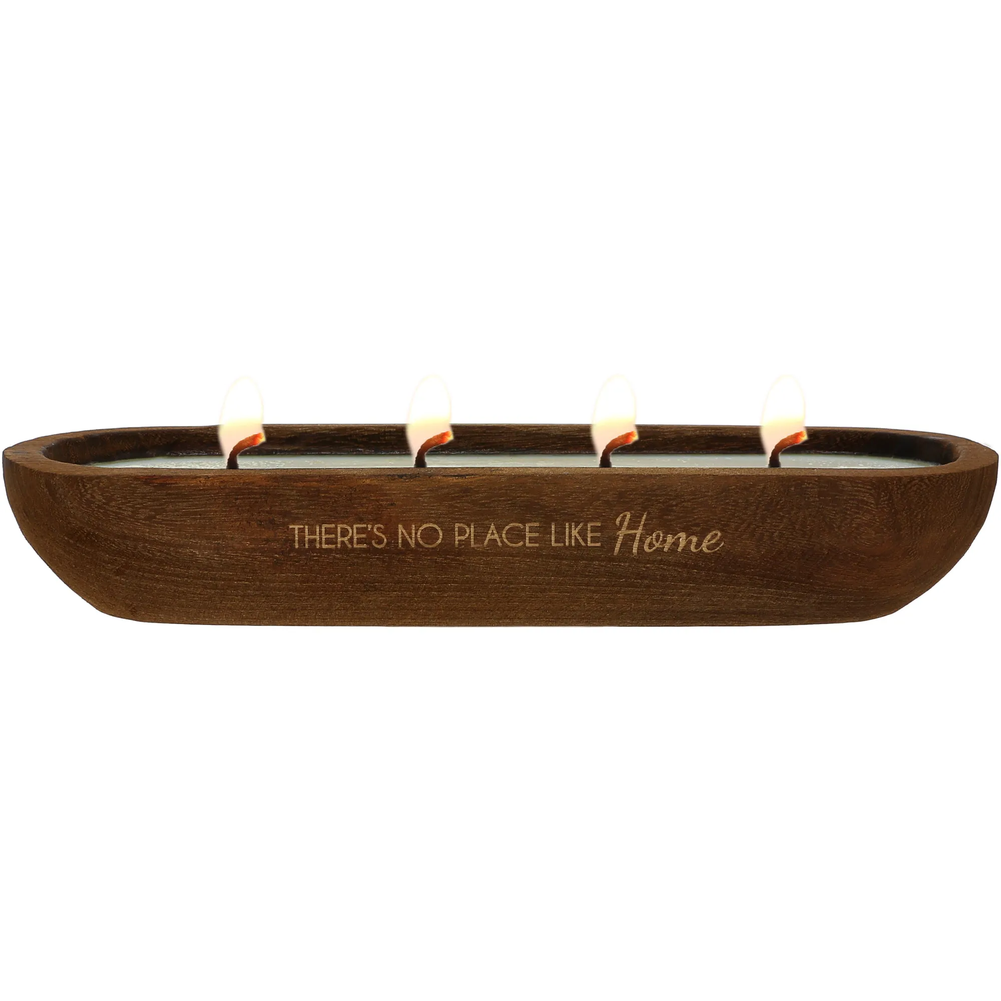 Home 9.5 oz -100% Soy Wax Decorative Wooden Dough Bowl Candle Scent: White Jasmine