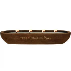 Home 9.5 oz -100% Soy Wax Decorative Wooden Dough Bowl Candle Scent: White Jasmine
