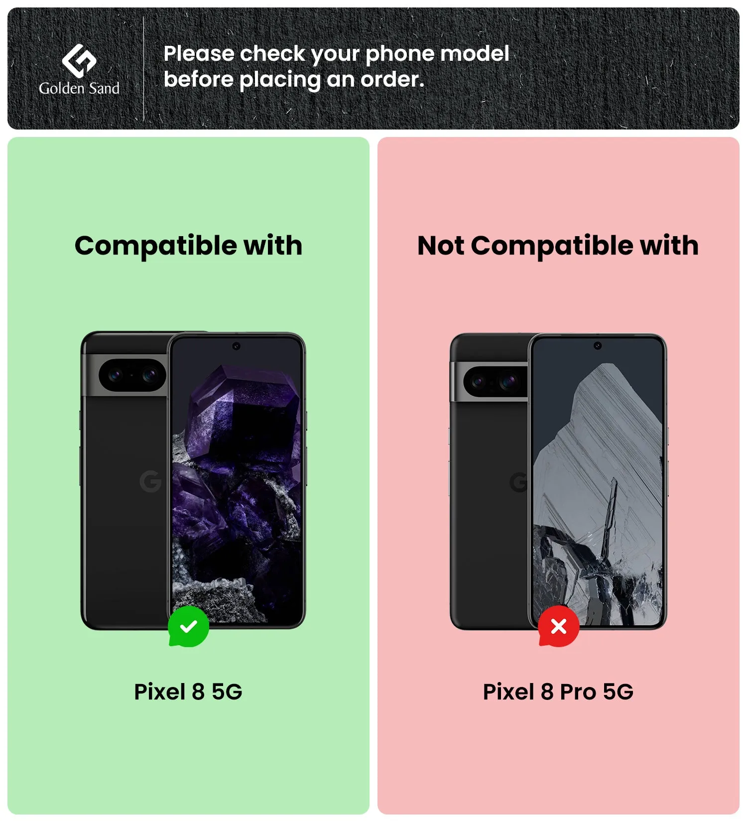 Ice Crystal Series Hybrid Transparent PC Military Grade TPU Back Cover for Google Pixel 8 5G, 6.17 inch, Crystal Clear