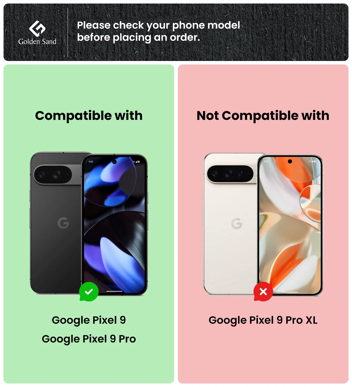 Ice Crystal Series Hybrid Transparent PC Military Grade TPU Back Cover for Google Pixel 9 5G, Google Pixel 9 Pro 5G, 6.3 inch, Crystal Clear