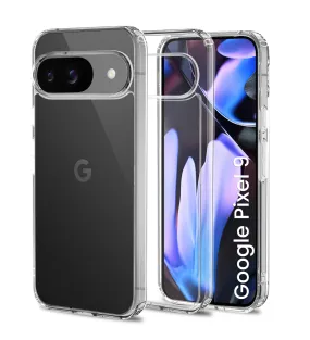 Ice Crystal Series Hybrid Transparent PC Military Grade TPU Back Cover for Google Pixel 9 5G, Google Pixel 9 Pro 5G, 6.3 inch, Crystal Clear