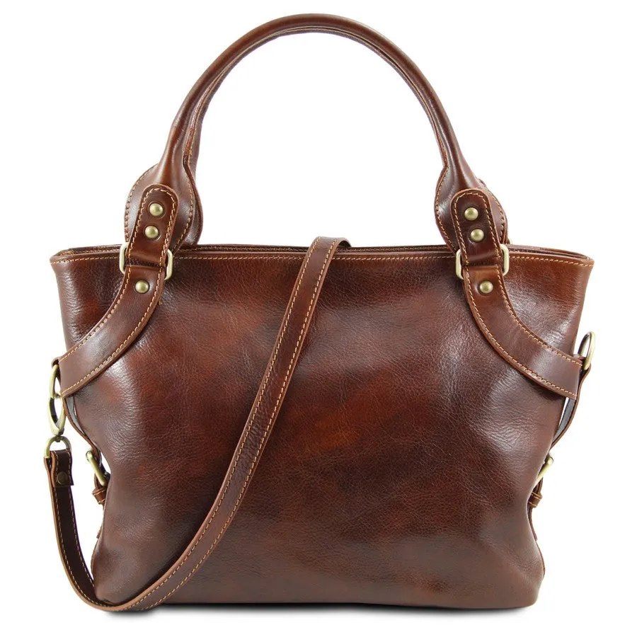 Ilenia Leather Shoulder Handbag