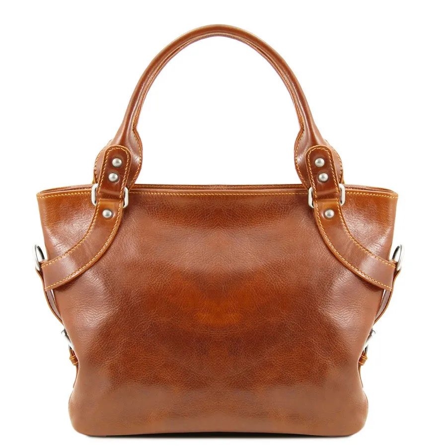 Ilenia Leather Shoulder Handbag