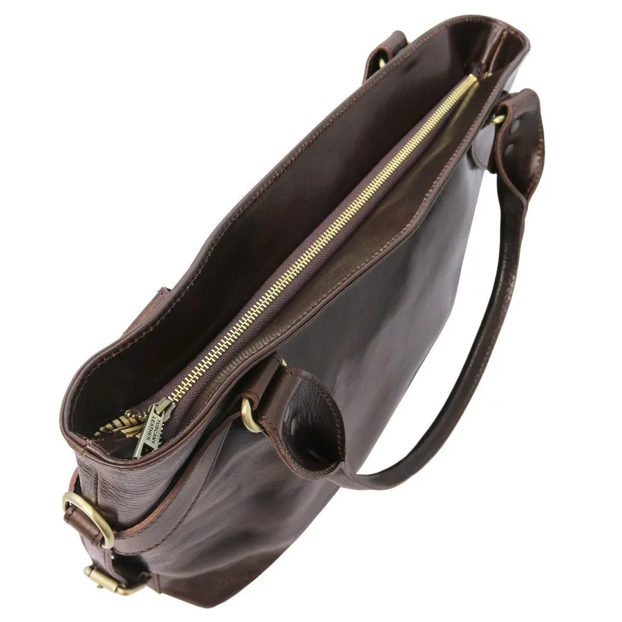 Ilenia Leather Shoulder Handbag