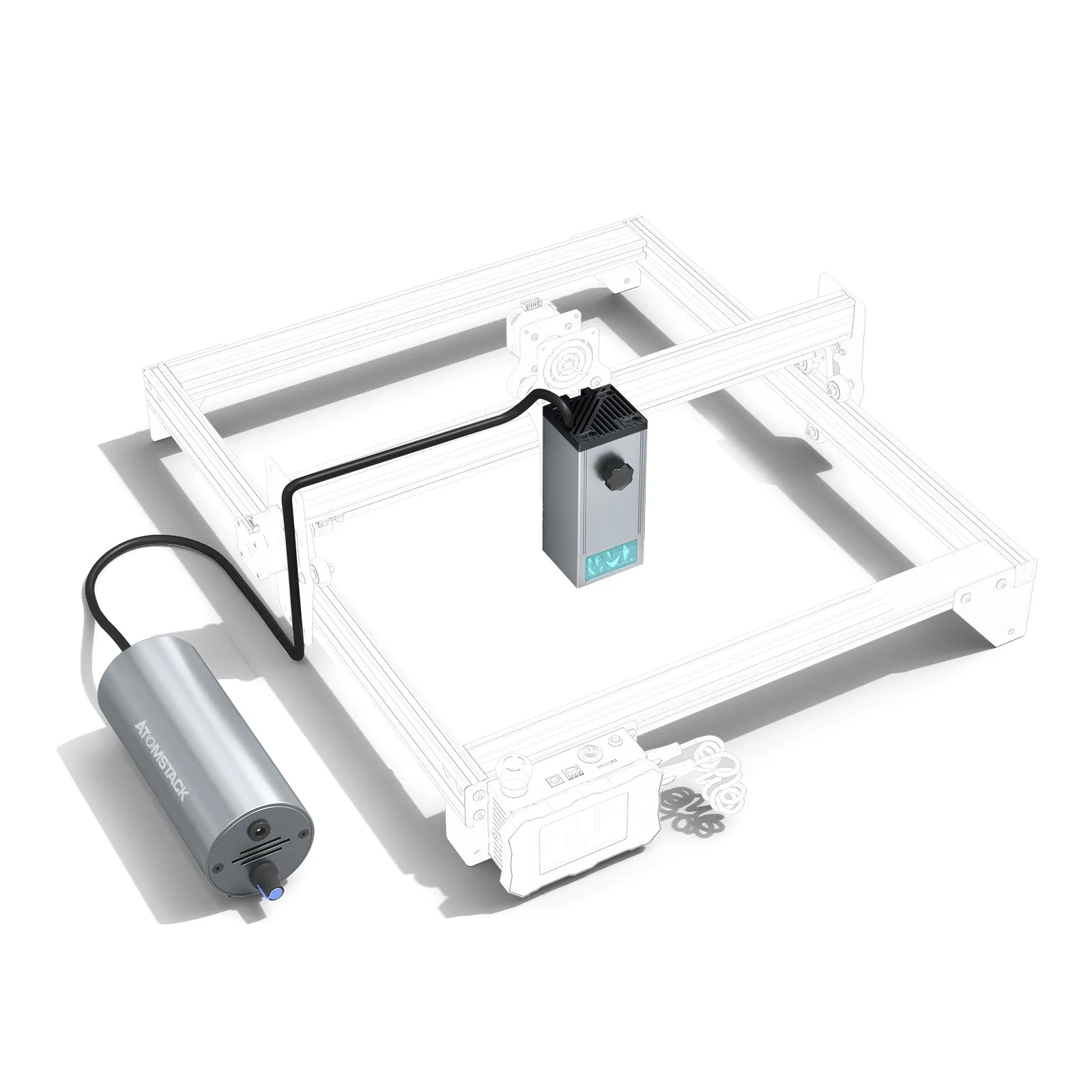 In Stock Atomstack M100 130W Quad Laser Module With Air Assist System