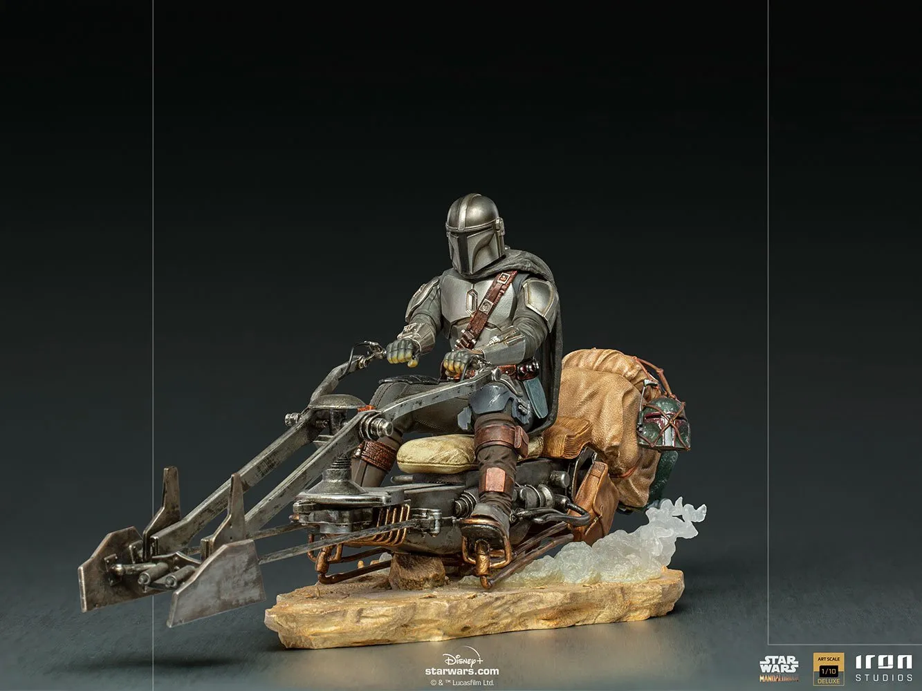 Iron Studios The Mandalorian on Speederbike Deluxe 1/10 Scale Statue