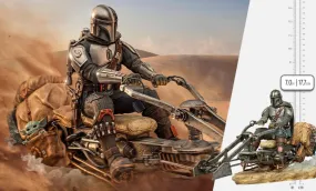 Iron Studios The Mandalorian on Speederbike Deluxe 1/10 Scale Statue