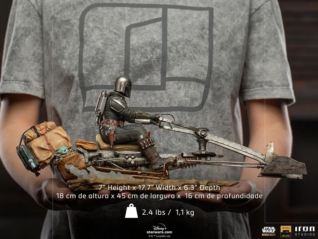 Iron Studios The Mandalorian on Speederbike Deluxe 1/10 Scale Statue