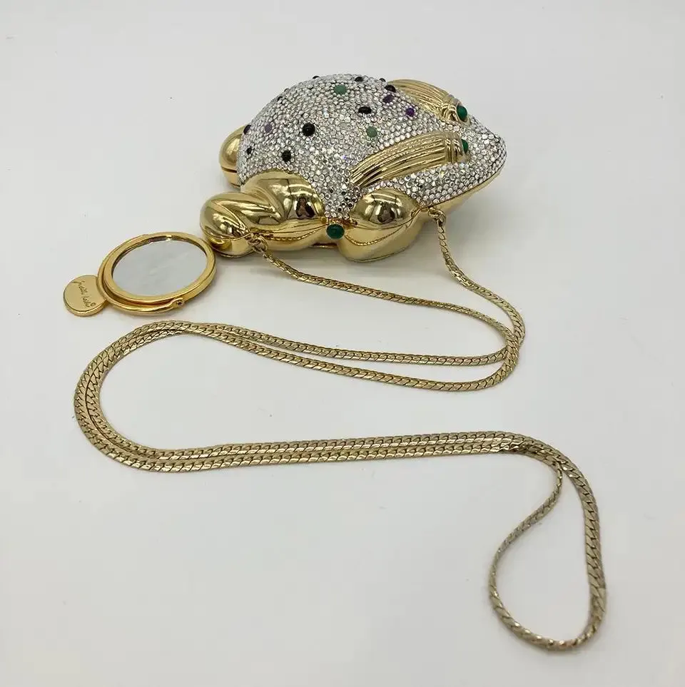 Judith Leiber Swarovski Crystal Frog Minaudiere