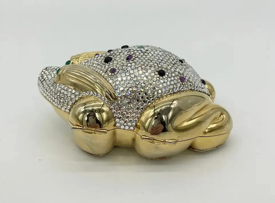 Judith Leiber Swarovski Crystal Frog Minaudiere