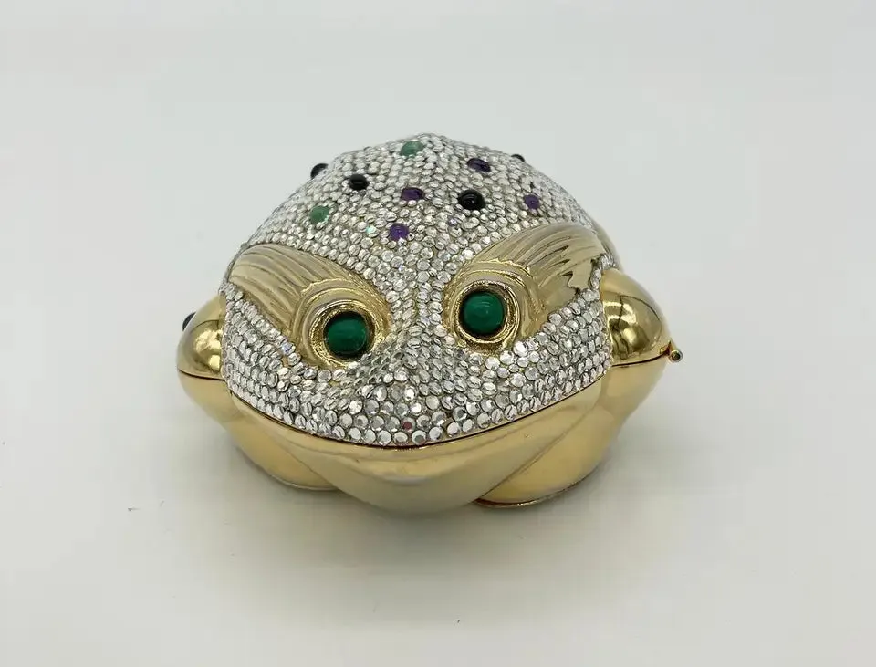 Judith Leiber Swarovski Crystal Frog Minaudiere