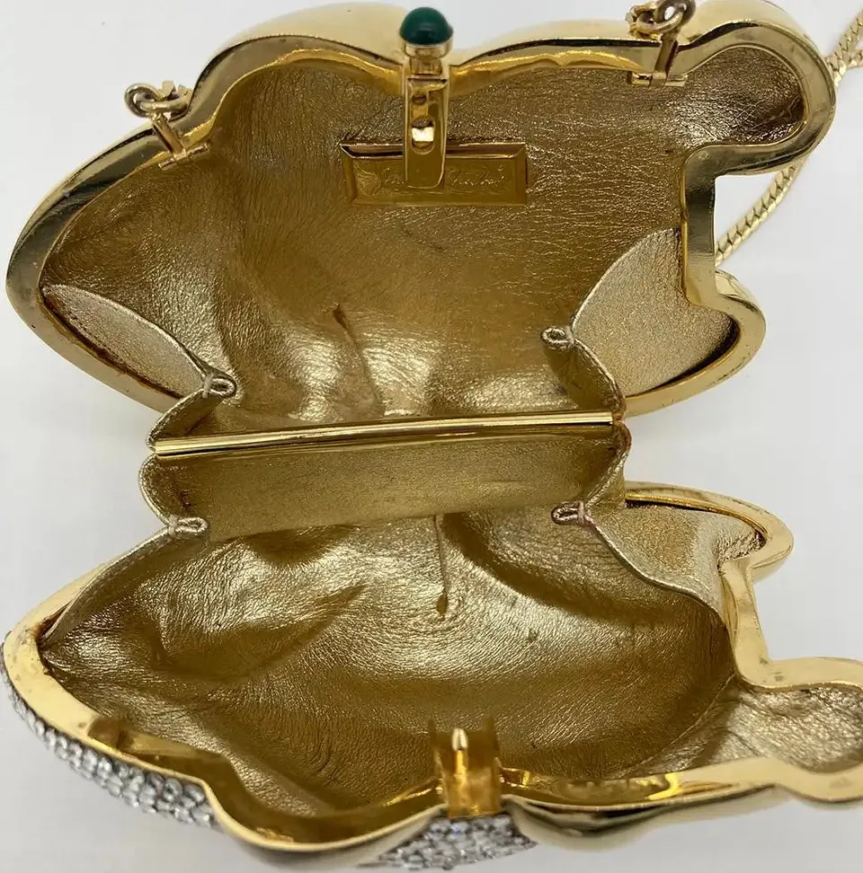 Judith Leiber Swarovski Crystal Frog Minaudiere