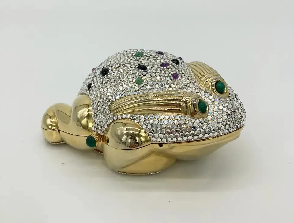 Judith Leiber Swarovski Crystal Frog Minaudiere