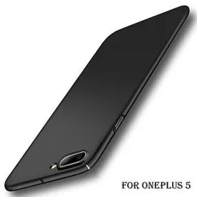 Kaira [Full Coverage] All Sides Protection 4 Cut 360 Degree Sleek Rubberised Matte Hard Case Back Cover For OnePlus 5 (Black)