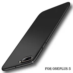 Kaira [Full Coverage] All Sides Protection 4 Cut 360 Degree Sleek Rubberised Matte Hard Case Back Cover For OnePlus 5 (Black)