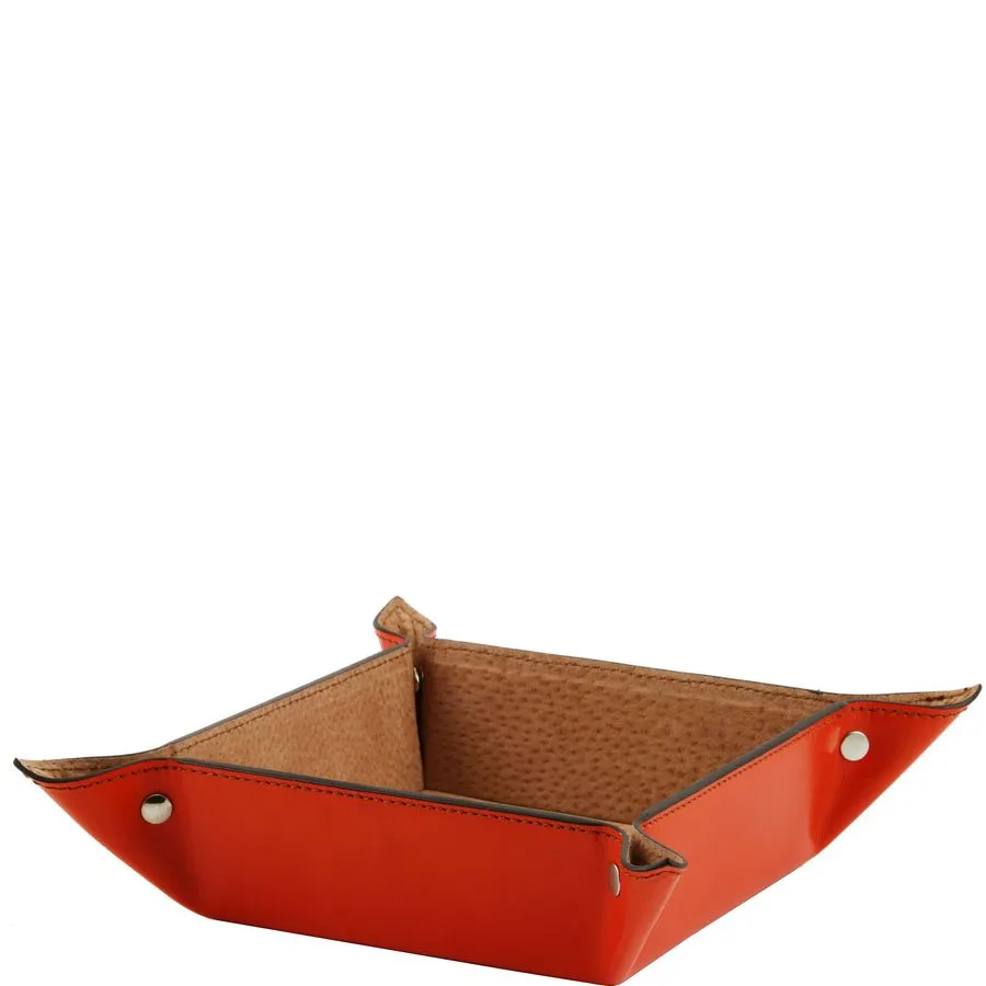 Large Leather Desk Tidy Tray