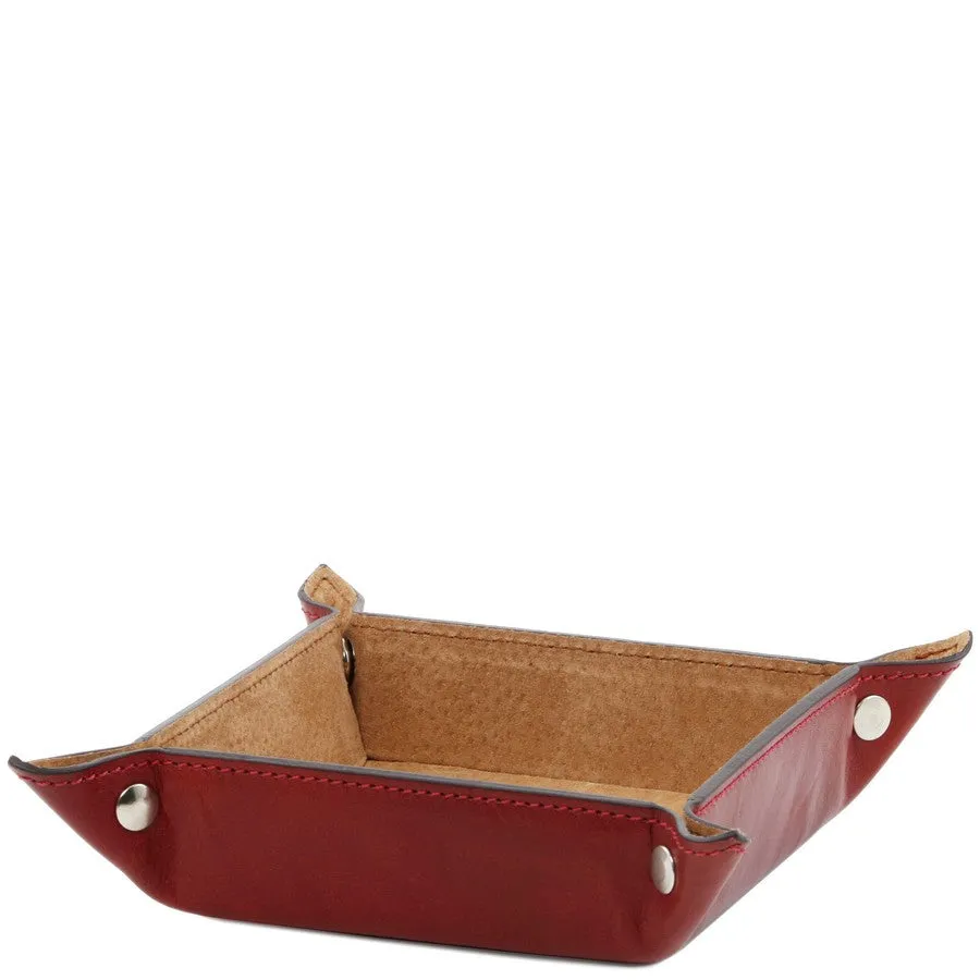 Large Leather Desk Tidy Tray