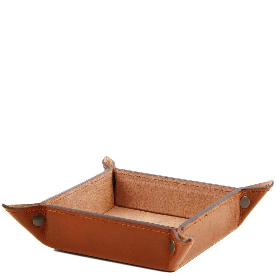 Large Leather Desk Tidy Tray