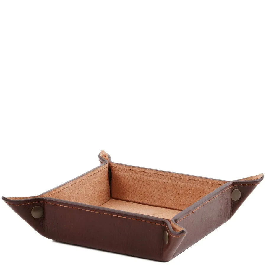 Large Leather Desk Tidy Tray