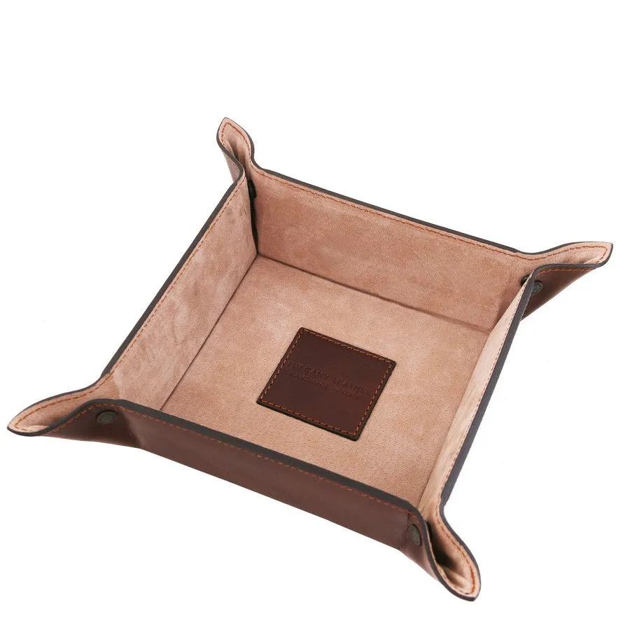 Large Leather Desk Tidy Tray