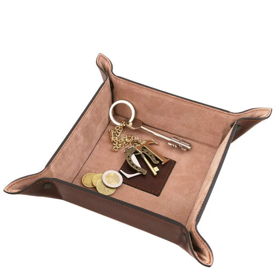 Large Leather Desk Tidy Tray