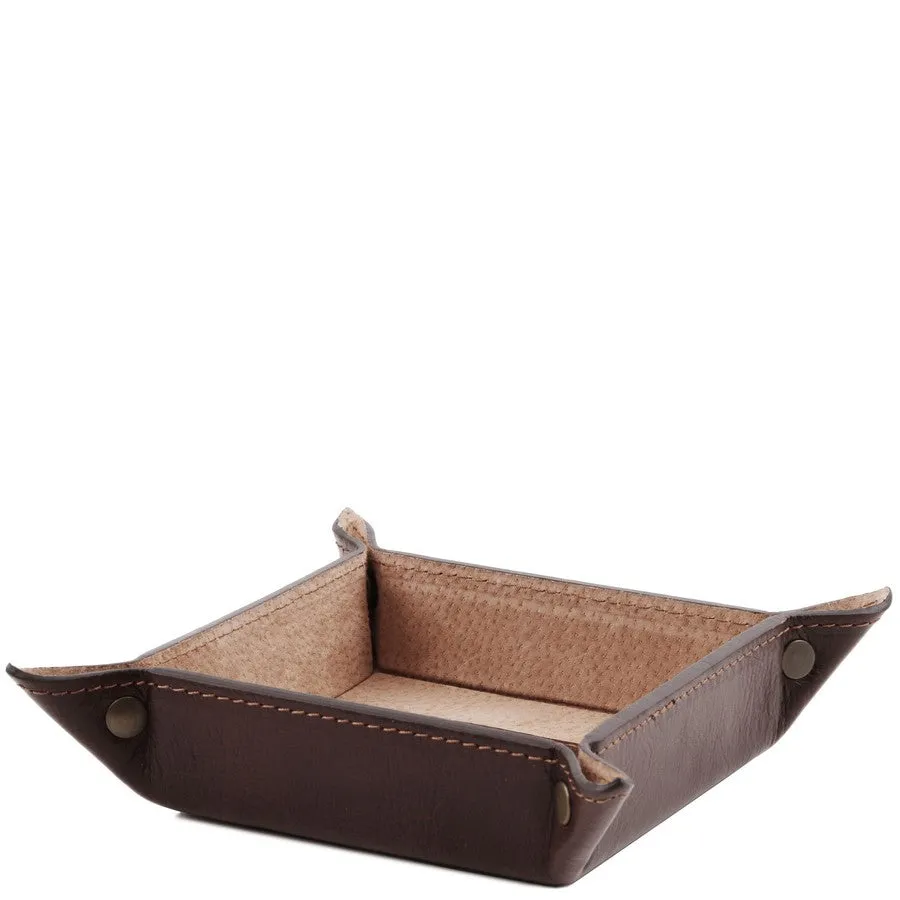 Large Leather Desk Tidy Tray