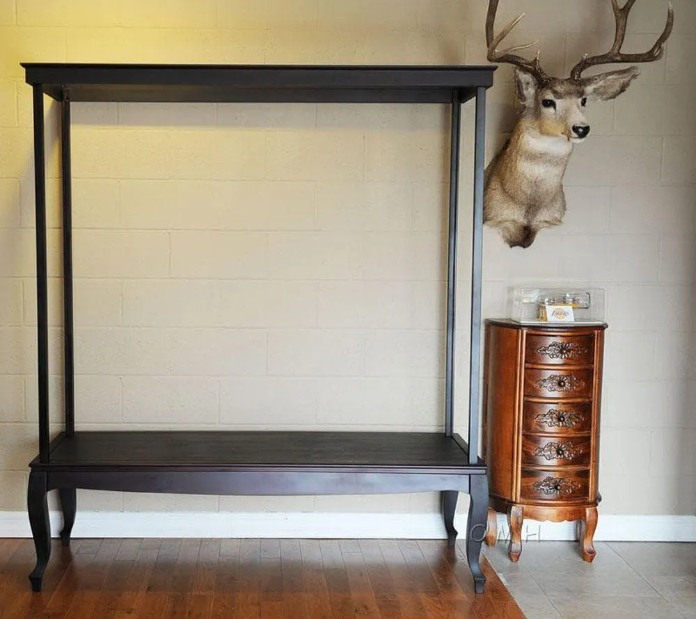 Large Wood Display Case Cabinet For Tall Ship Yacht Boat Models No Glass
