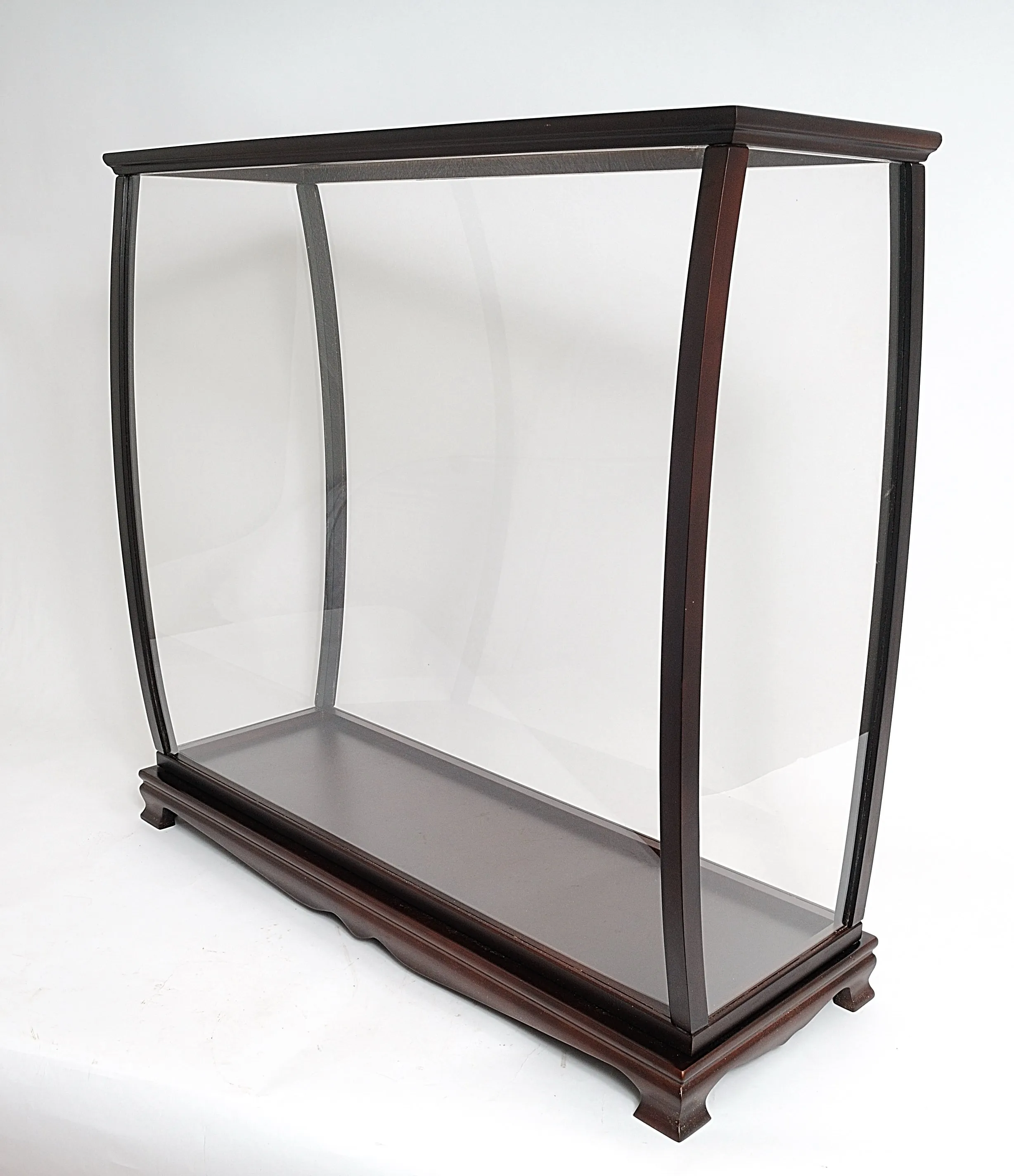 Large Wood Display Case large Cabinet For Tall Ship Yacht Boat Models With Plexiglass Panels