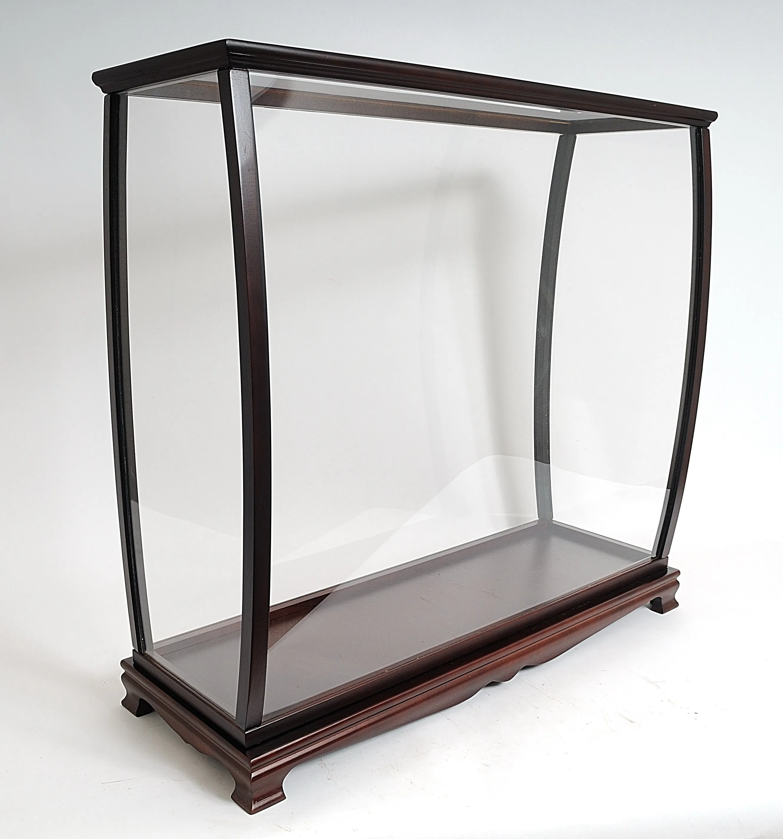 Large Wood Display Case large Cabinet For Tall Ship Yacht Boat Models With Plexiglass Panels
