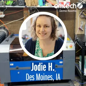 Laser Engraving in Des Moines, Iowa | Demo Room Host - Jodie H.