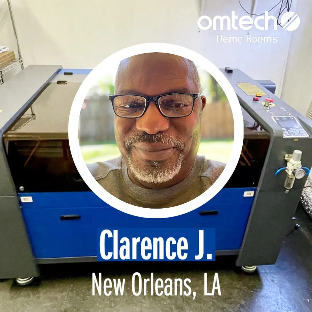 Laser Engraving in New Orleans, Louisiana | Demo Room Host - Clarence J.