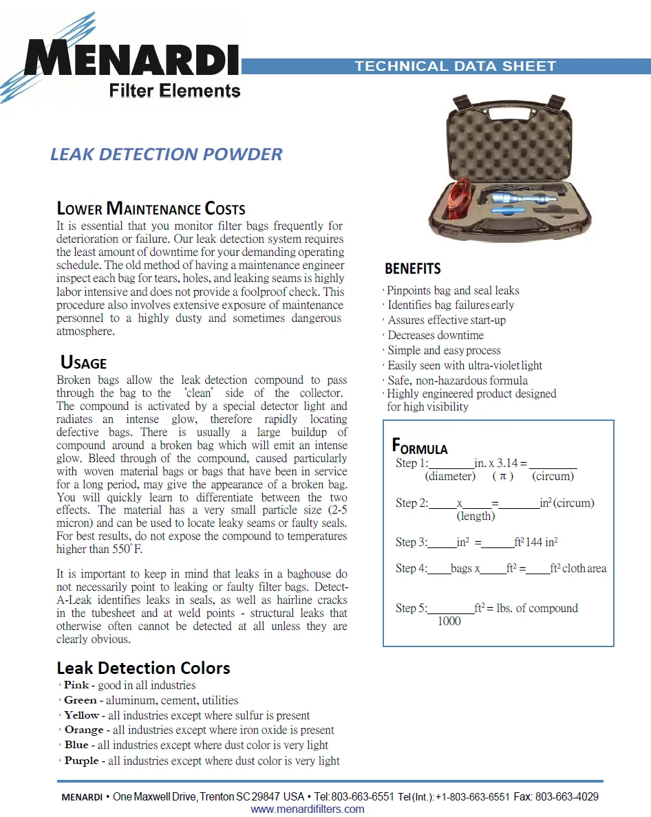 Leak Detection Powder (55 Gallon Drum)