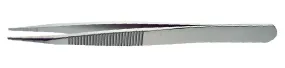 Lindstrom 00D-SA High Precision ESD-Safe Stainless Steel Tweezer with Serrated Grips & Serrated, Straight, Strong, Thick, Pointed Tips
