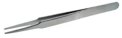 Lindstrom 2A-S High Precision Carbon Stainless Steel Tweezer with Straight, Blunt Tips