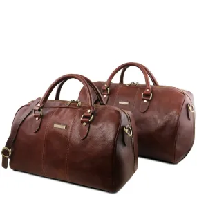 Lisbona Leather Travel Set