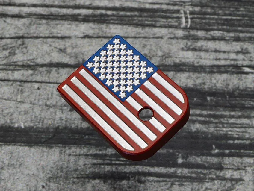 Milspin Multi-Colored US Flag Stainless Steel Magazine Base Plate