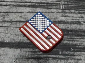 Milspin Multi-Colored US Flag Stainless Steel Magazine Base Plate