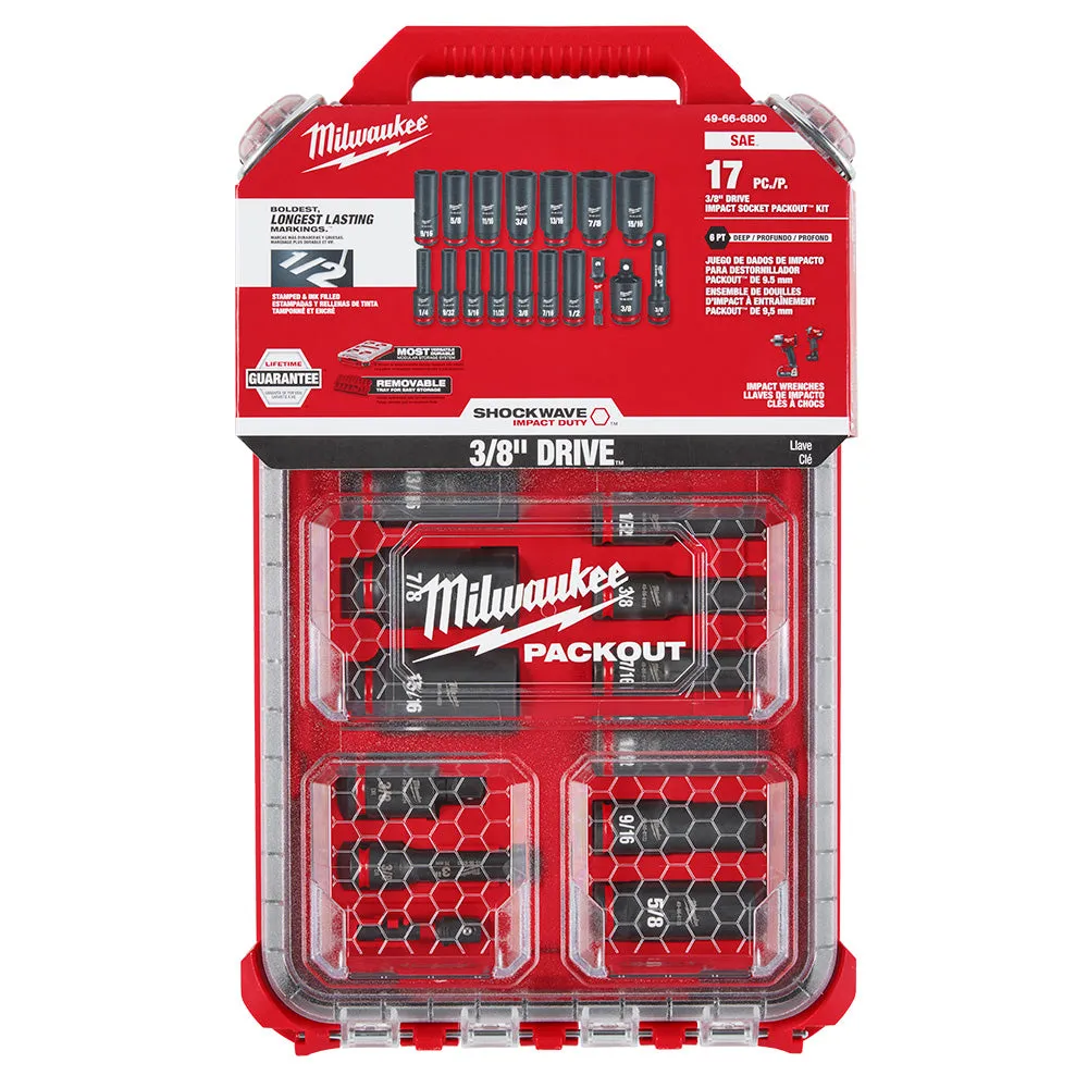 Milwaukee 48-22-9486WPO PACKOUT Impact Bits w/ SAE / Metric Socket Sets 223 PC