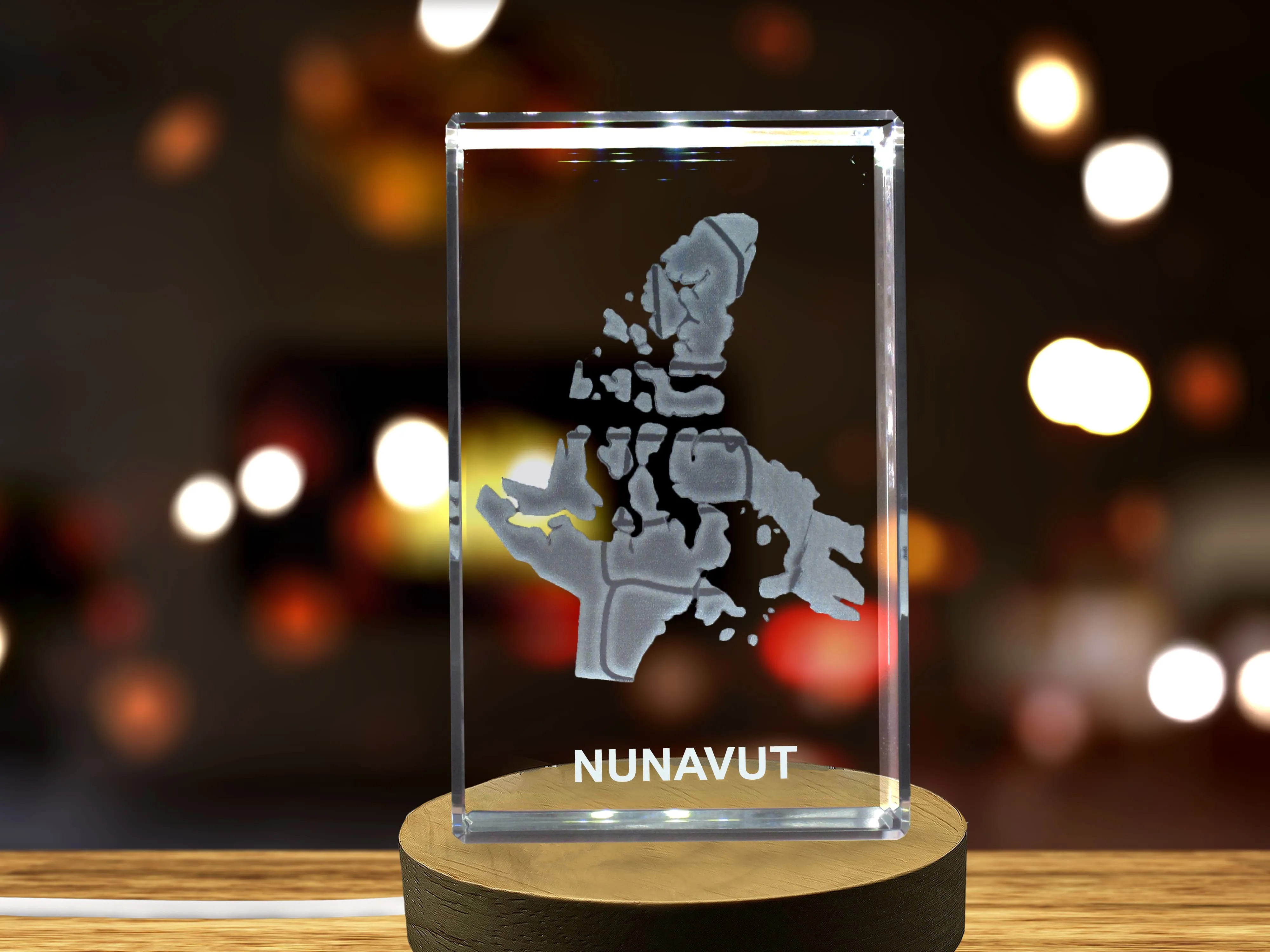 Nunavut 3D Engraved Crystal 3D Engraved Crystal Keepsake/Gift/Decor/Collectible/Souvenir