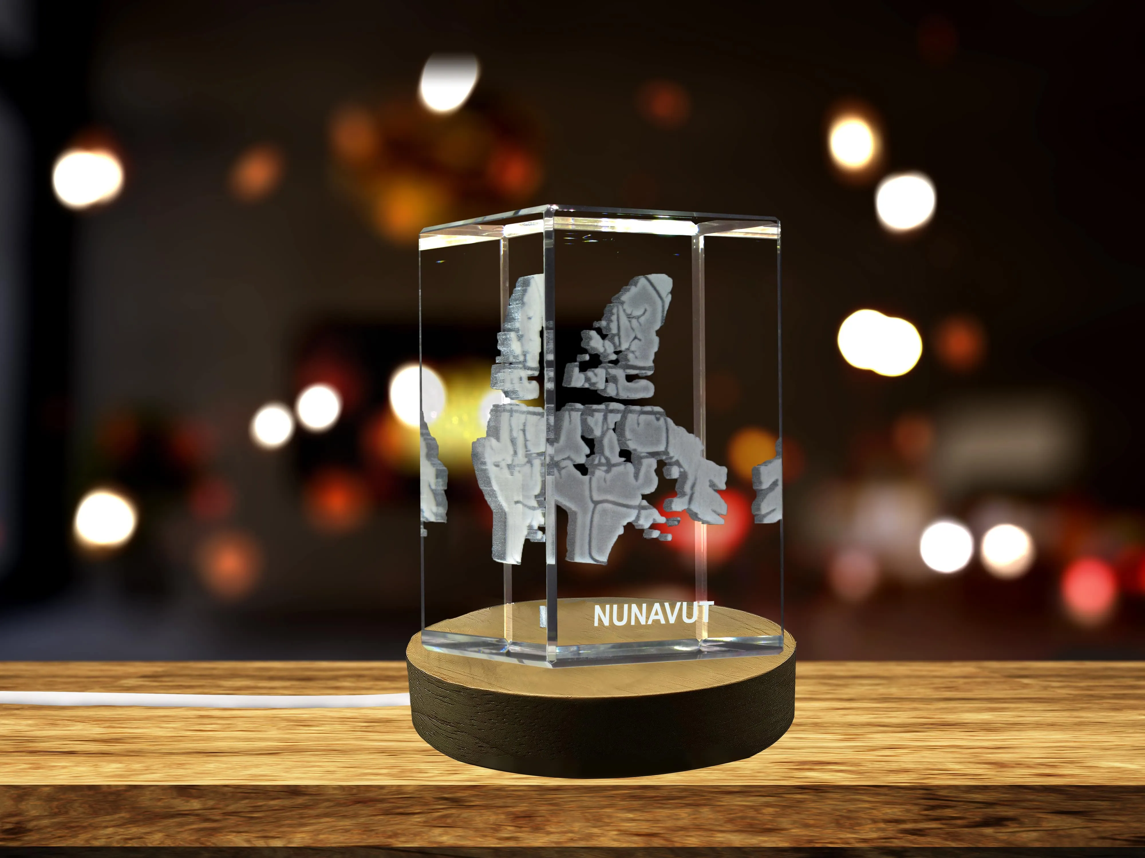 Nunavut 3D Engraved Crystal 3D Engraved Crystal Keepsake/Gift/Decor/Collectible/Souvenir