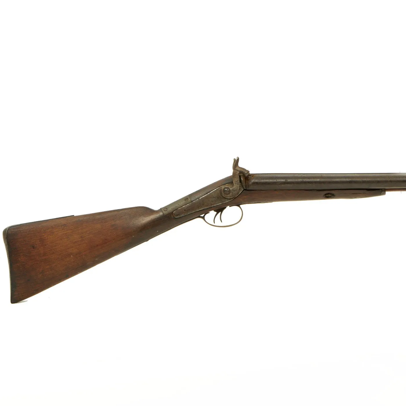 Original 10 bore Double Barrel "Attic Find" Percussion Shotgun for the U.S. Frontier Market - circa 1850