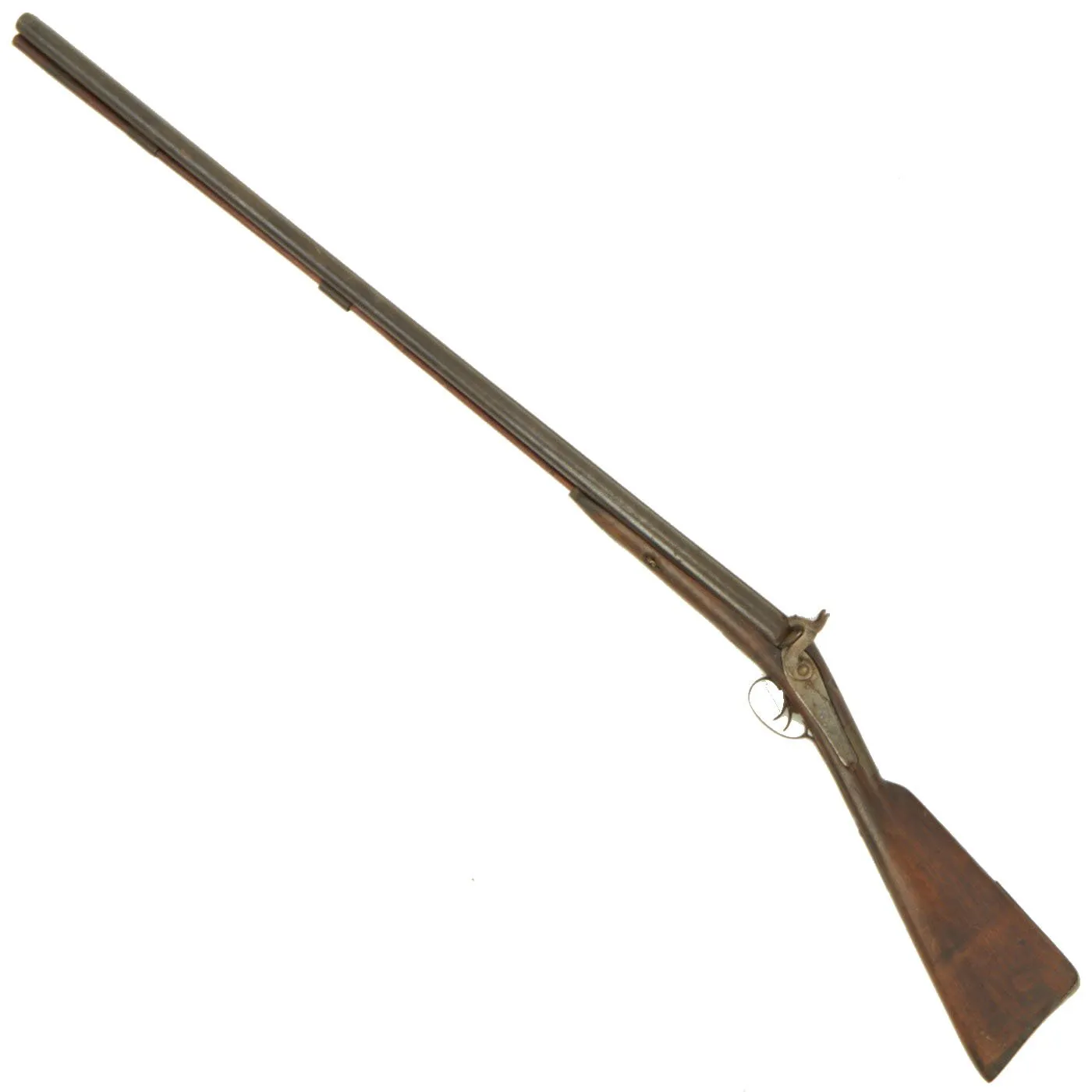 Original 10 bore Double Barrel "Attic Find" Percussion Shotgun for the U.S. Frontier Market - circa 1850