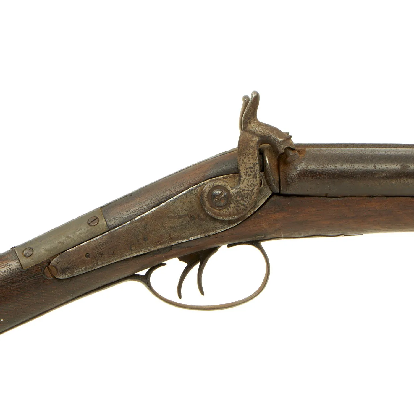 Original 10 bore Double Barrel "Attic Find" Percussion Shotgun for the U.S. Frontier Market - circa 1850