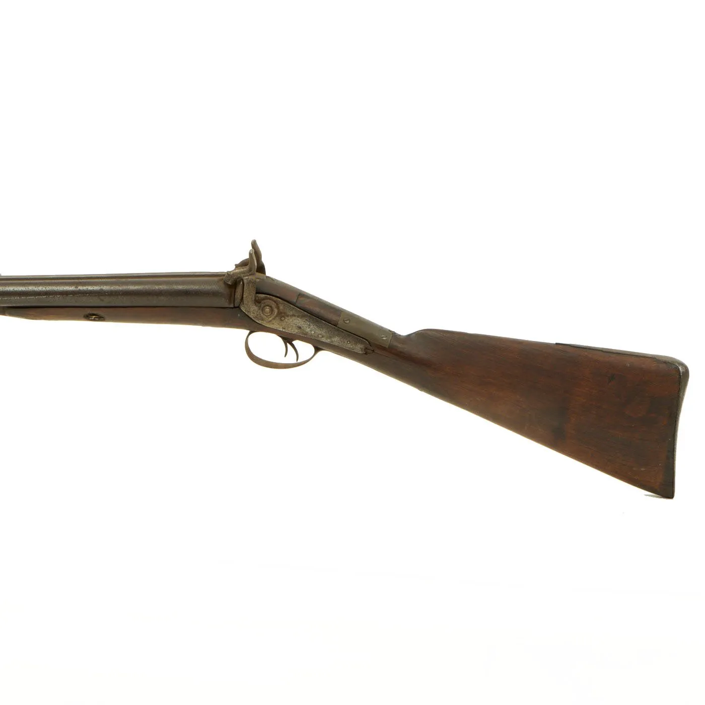 Original 10 bore Double Barrel "Attic Find" Percussion Shotgun for the U.S. Frontier Market - circa 1850