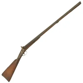 Original 10 bore Double Barrel "Attic Find" Percussion Shotgun for the U.S. Frontier Market - circa 1850