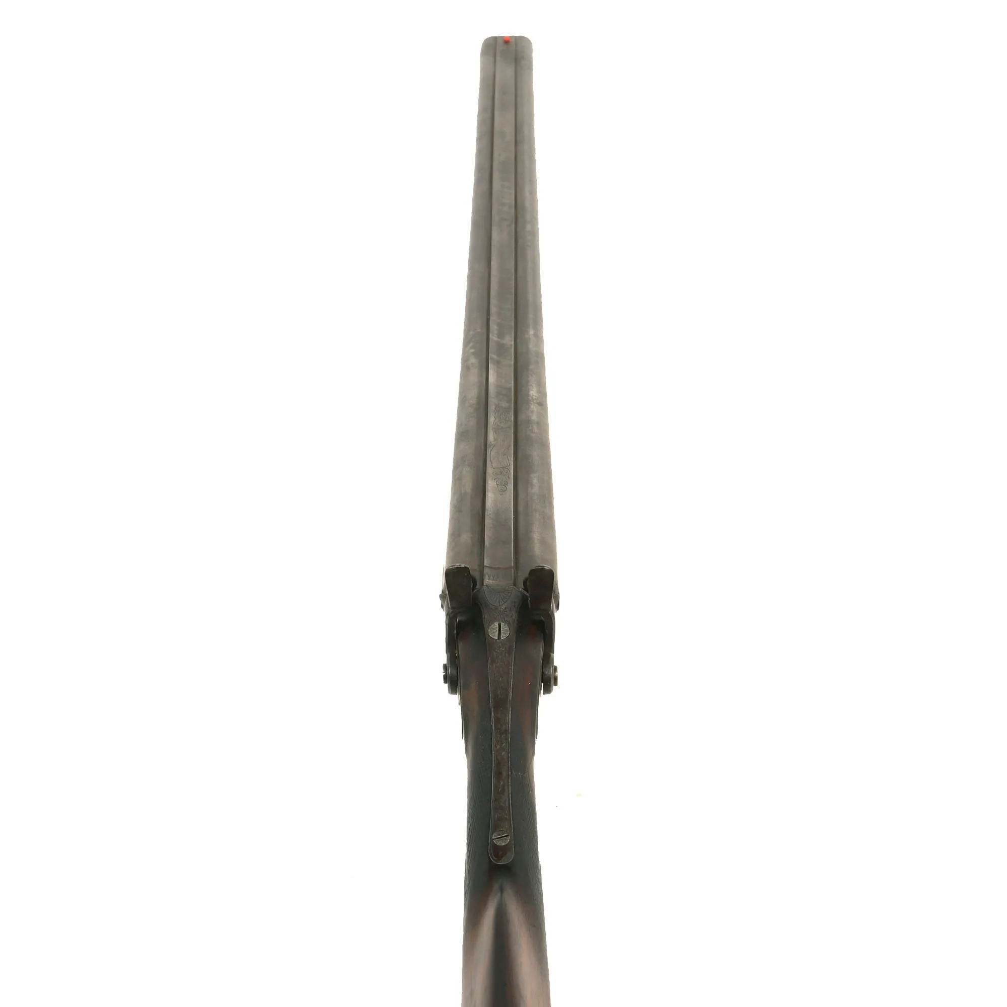 Original British 12 Bore Double Barrel Factory Engraved Percussion Shotgun by Hollis & Sheath - circa 1855