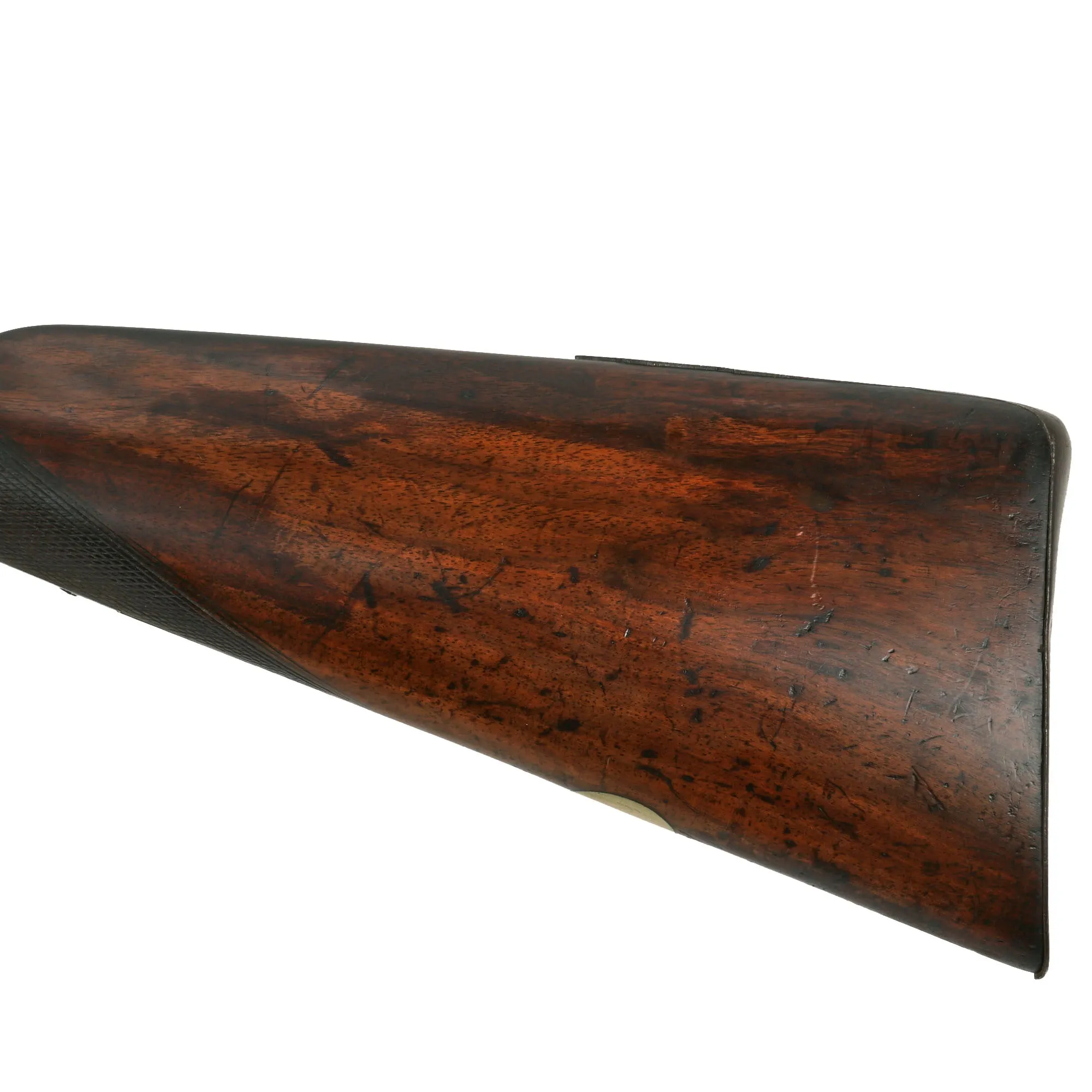 Original British 12 Bore Double Barrel Factory Engraved Percussion Shotgun by Hollis & Sheath - circa 1855