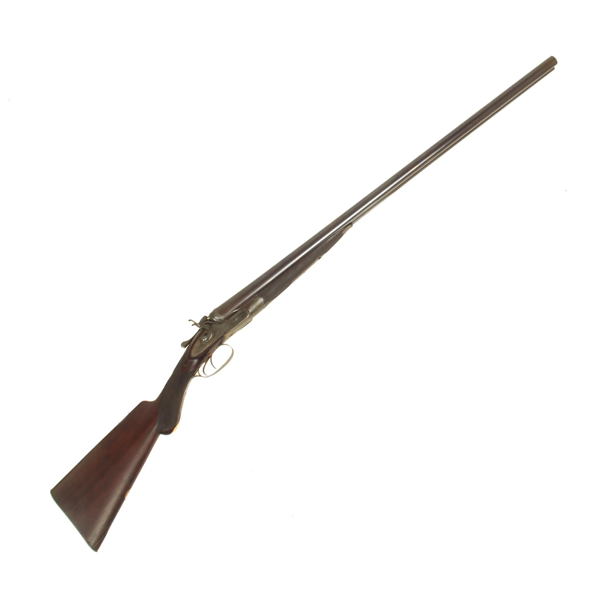 Original British Cased 14 Gauge Double Barrel Hammer Shotgun Made by W.W. Greener in 1876 - Serial 16512