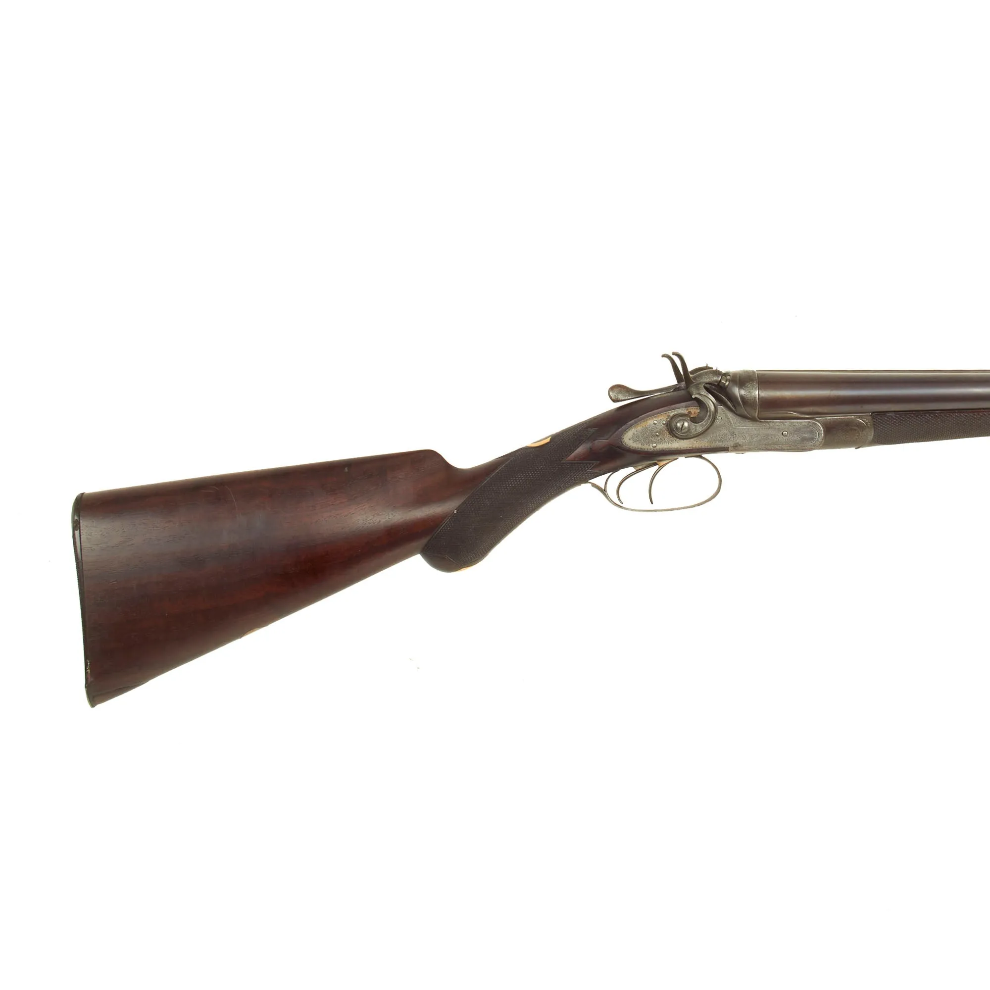 Original British Cased 14 Gauge Double Barrel Hammer Shotgun Made by W.W. Greener in 1876 - Serial 16512