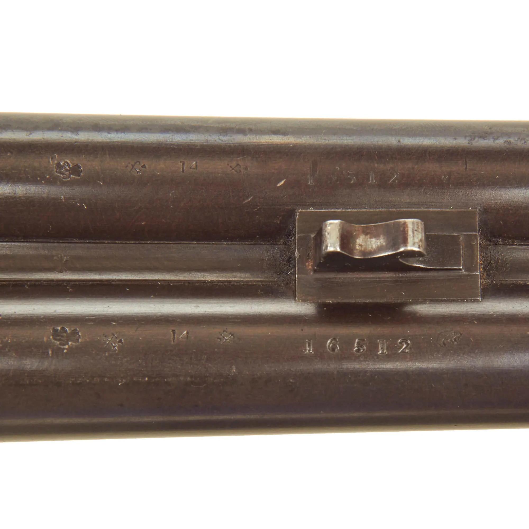Original British Cased 14 Gauge Double Barrel Hammer Shotgun Made by W.W. Greener in 1876 - Serial 16512